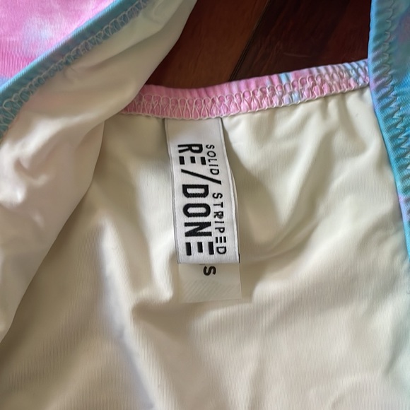 Re/Done x Solid Striped tie dye swimsuit - Picture 4 of 5